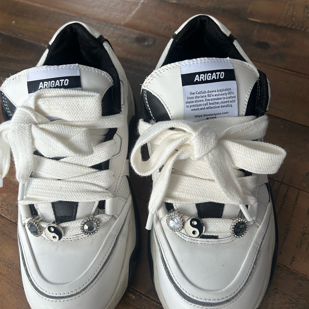 Arigato White and Black Sneakers